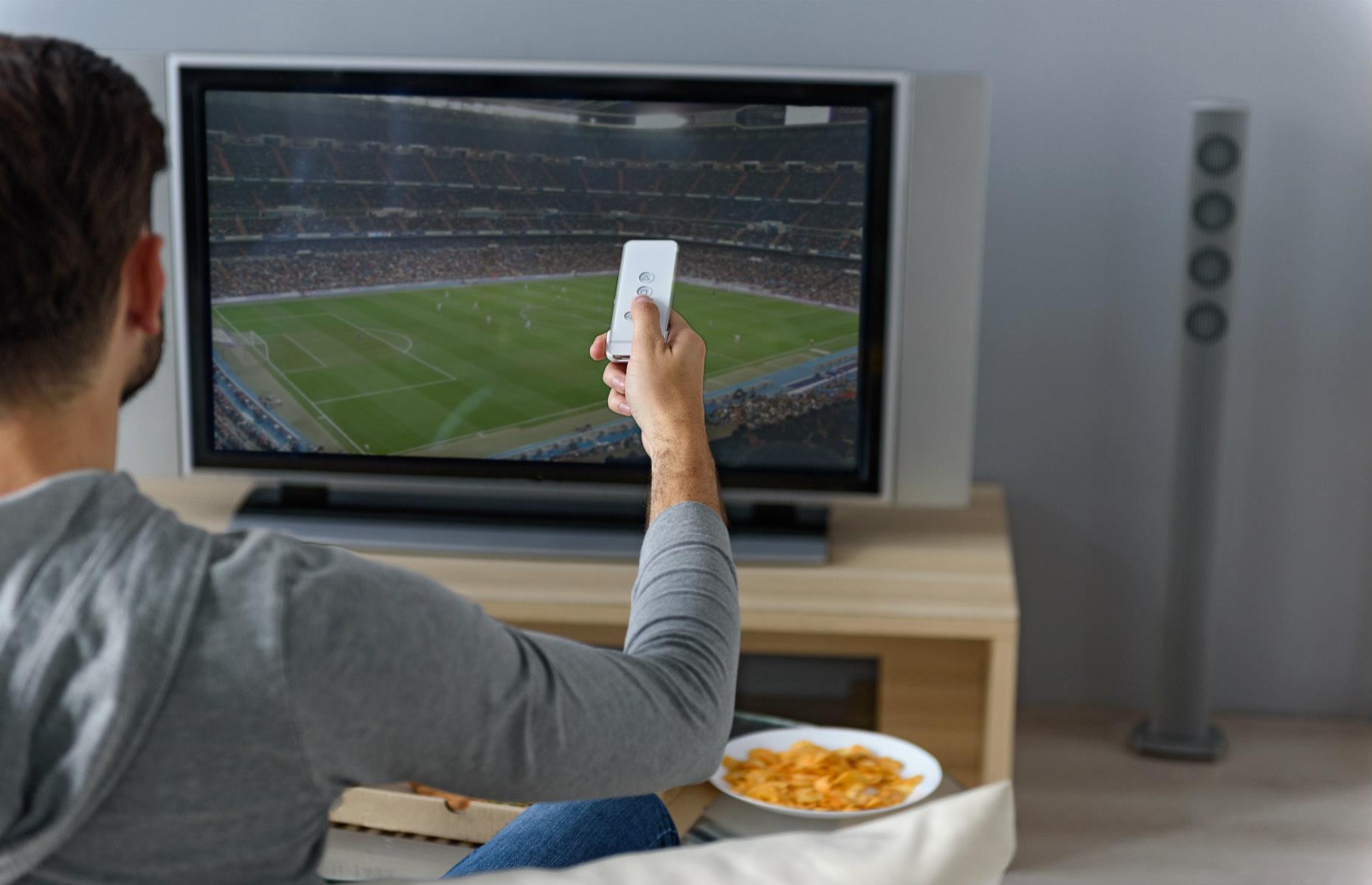 Man watching TV